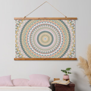Autumn Mandala Boho Hippie Retro Abstract Art Hanging Tapestry