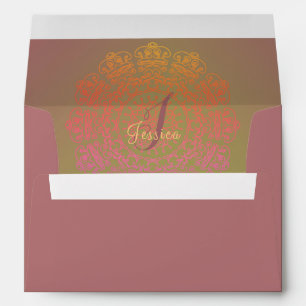 Autumn Mandala Monogram Envelope