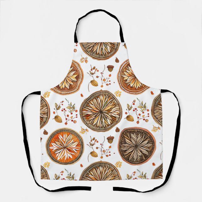 Autumn Mandala Pattern Apron (Front)