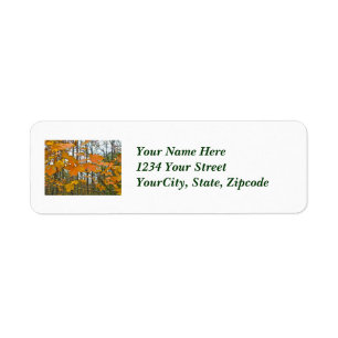 Autumn Maple Foliage Return Address Label