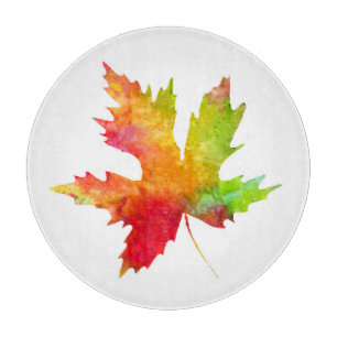 Autumn Maple Leaf Beverage Coaster Cutting Board