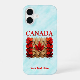 Autumn Maple Leaf Canadian Flag iPhone 16 Case