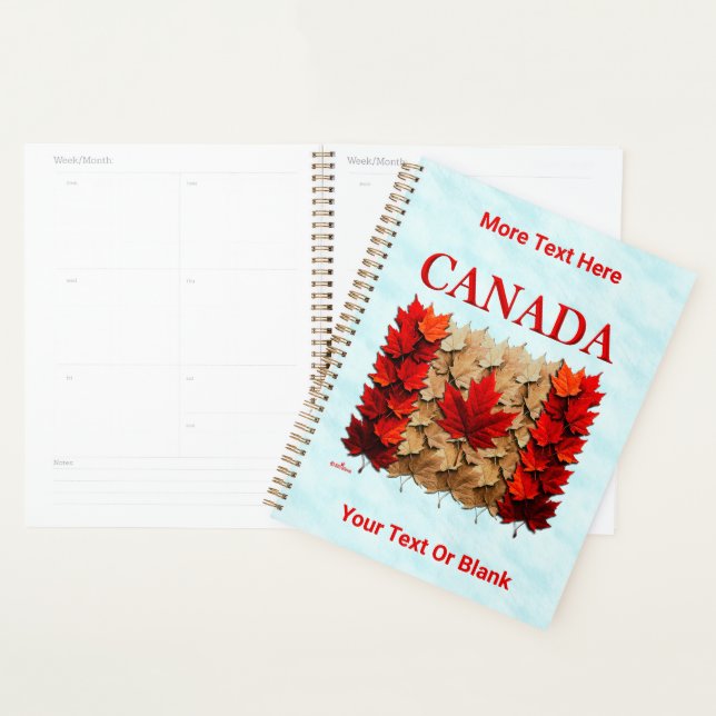 Autumn Maple Leaf Canadian Flag Planner (Display)