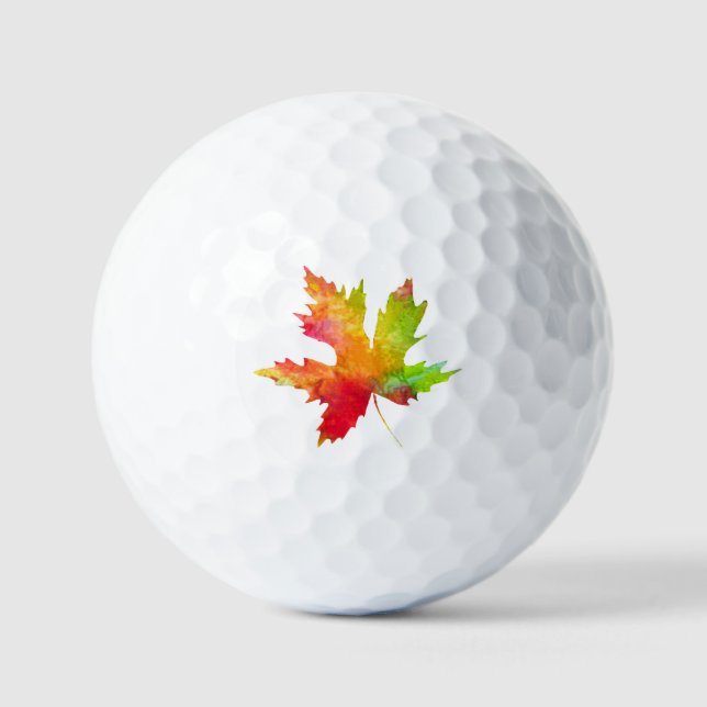 Autumn Maple Leaf  Golf Balls (Front)