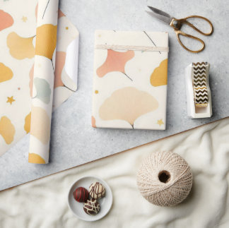autumn maple leaf wrapping paper
