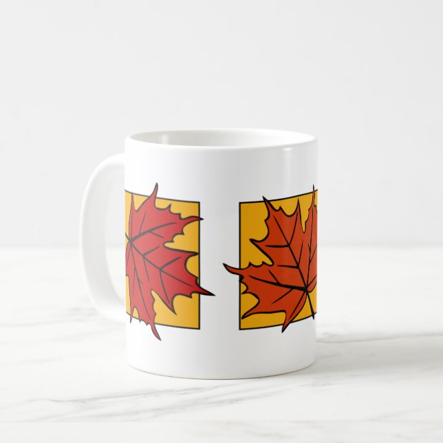 Autumn Maple Leaves Coffee Mug (Front Left)