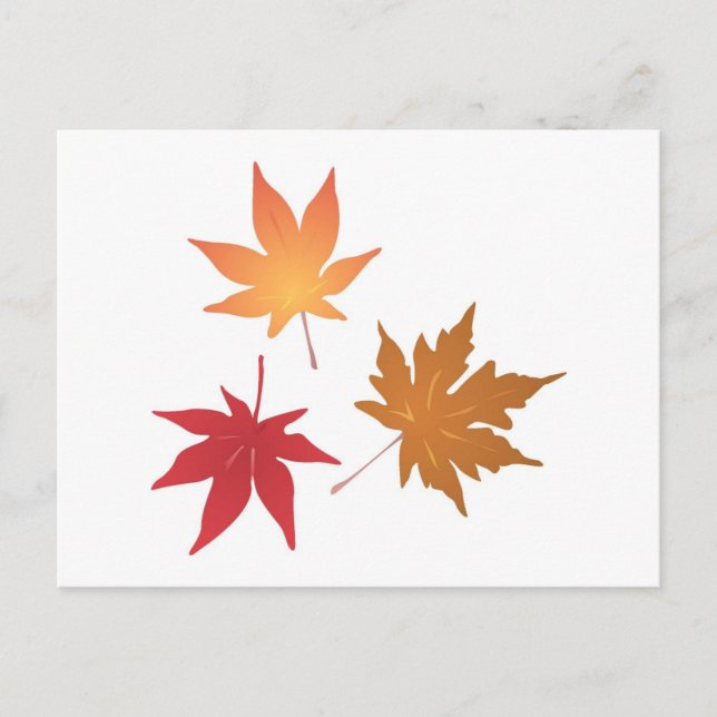 Autumn Maple Leaves Collection Postcard (Front)