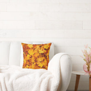 Autumn Maple Leaves Cushion