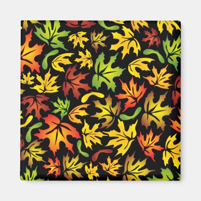 autumn maple leaves magnet (Front)
