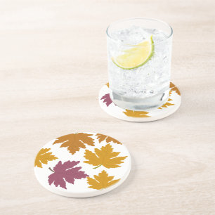 Autumn Maple Leaves Modern  Coaster