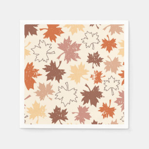 Autumn maple leaves nature thanksgiving napkin