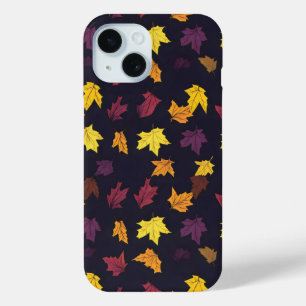 Autumn Maple Leaves Pattern iPhone 15 Case