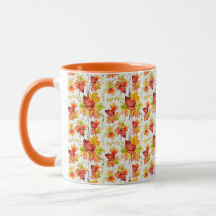 Autumn maple leaves pattern  mug
