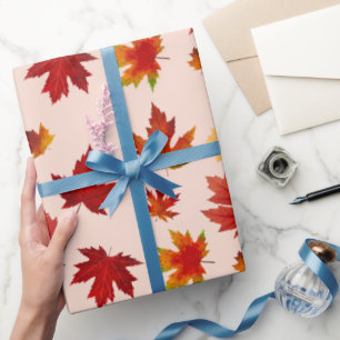 Autumn Maple Leaves Pattern Thanksgiving Gifts Wrapping Paper