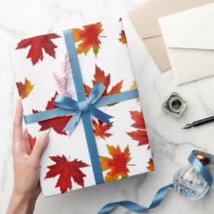 Autumn Maple Leaves Pattern Thanksgiving Gifts Wrapping Paper
