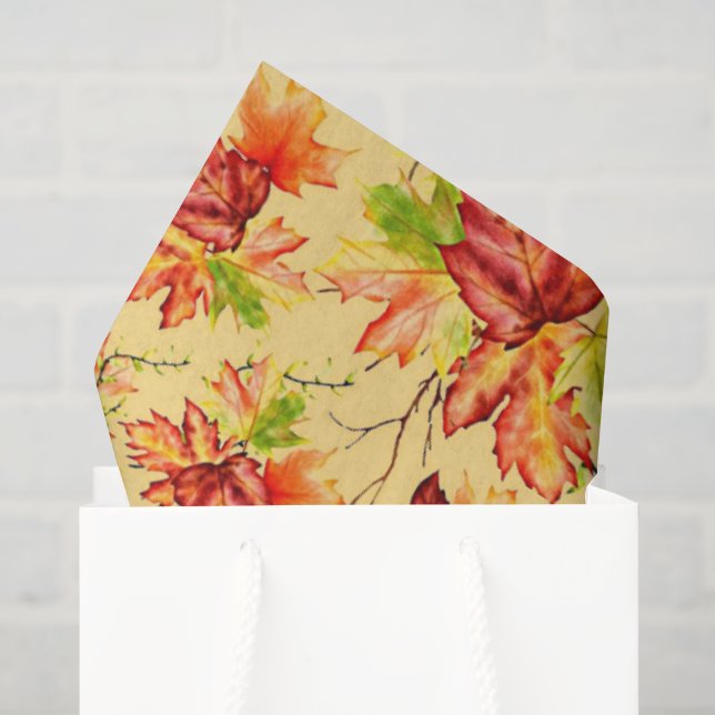 Autumn maple leaves pattern  tissue paper (Gift Bag)