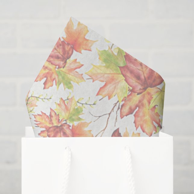 Autumn maple leaves pattern  tissue paper (Gift Bag)