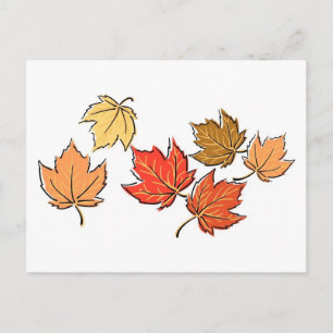 Autumn Maple Leaves Postcard