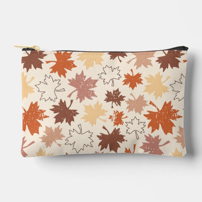 Autumn maple leaves thanksgiving accessory pouch (Front)