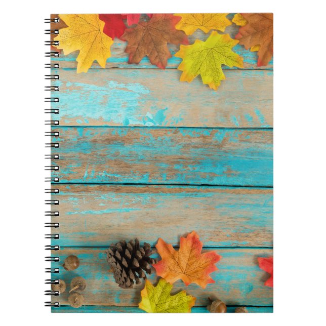 Autumn Maple: Pinecone Nature Frame. Notebook (Front)