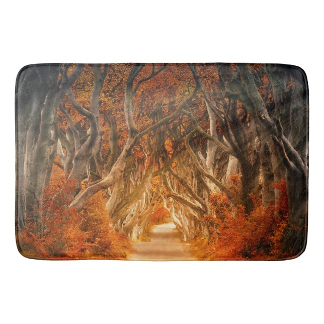 Autumn maple tree forest fall woods foliage bath mat (Front)