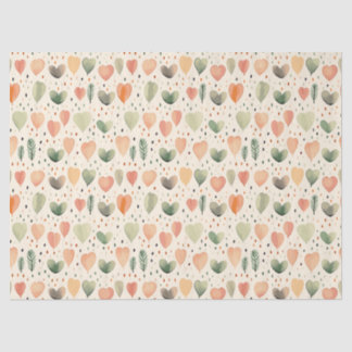 Autumn Medium Hearts 2 Tissue Paper
