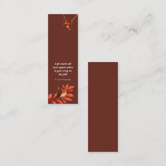 Autumn Mesmerising Mini Bookmark  Calling Card (Front/Back)