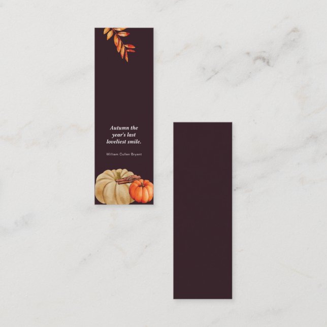 Autumn Mesmerising Mini Bookmark  Calling Card (Front/Back)