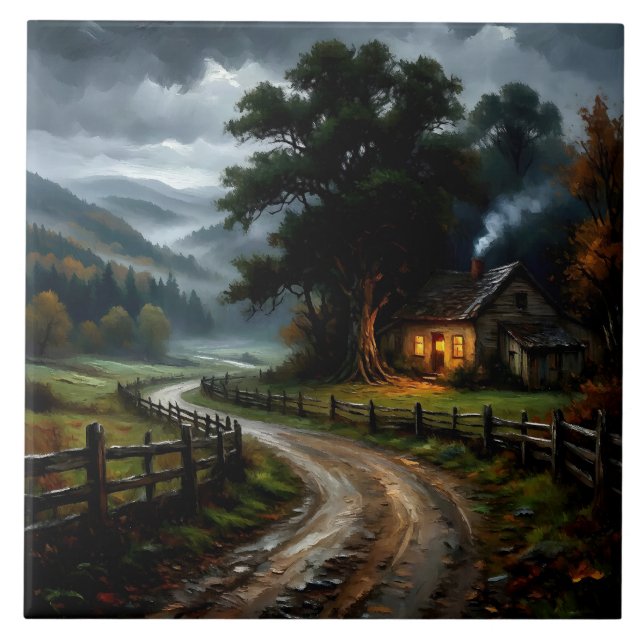 Autumn Mists Ceramic Tile (Front)