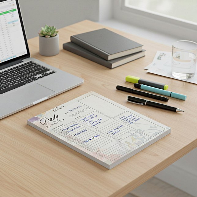 Autumn mixed floral personalised daily planner notepad (Creator Uploaded)