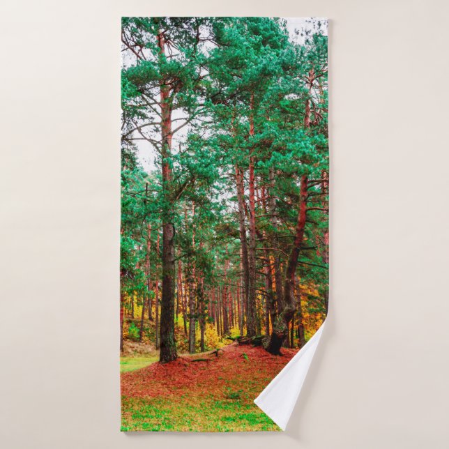 Autumn mixed forest bath towel (Bath Towel)