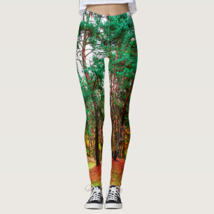 Autumn mixed forest leggings