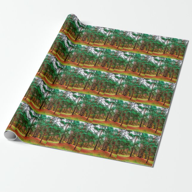 Autumn mixed forest wrapping paper (Unrolled)