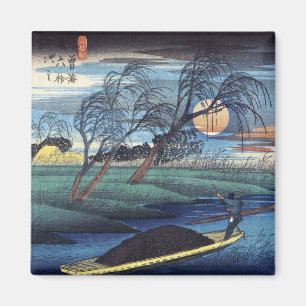 Autumn Moon at Seba, Hiroshige Magnet