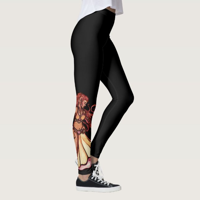 Autumn Moon Belly Dancer Goddess Leggings (Right)