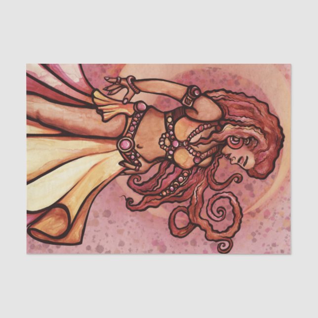 Autumn Moon Belly Dancer Goddess Tissue Paper (Front)