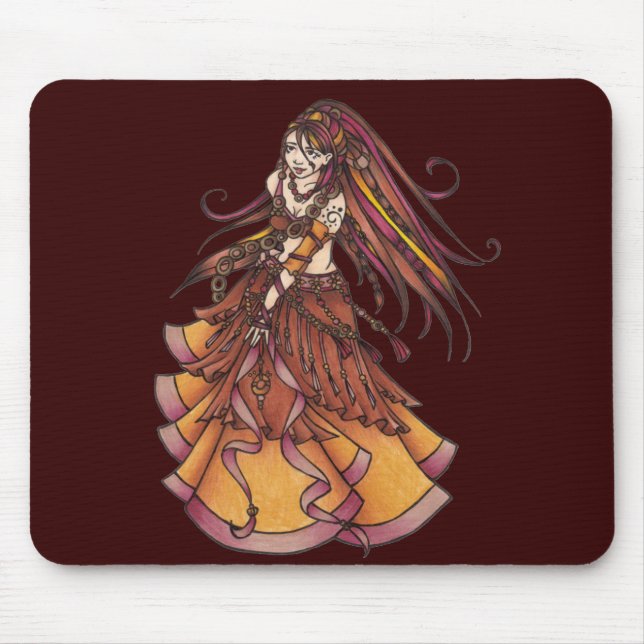 Autumn Moon Belly Dancer Mouse Pad (Front)
