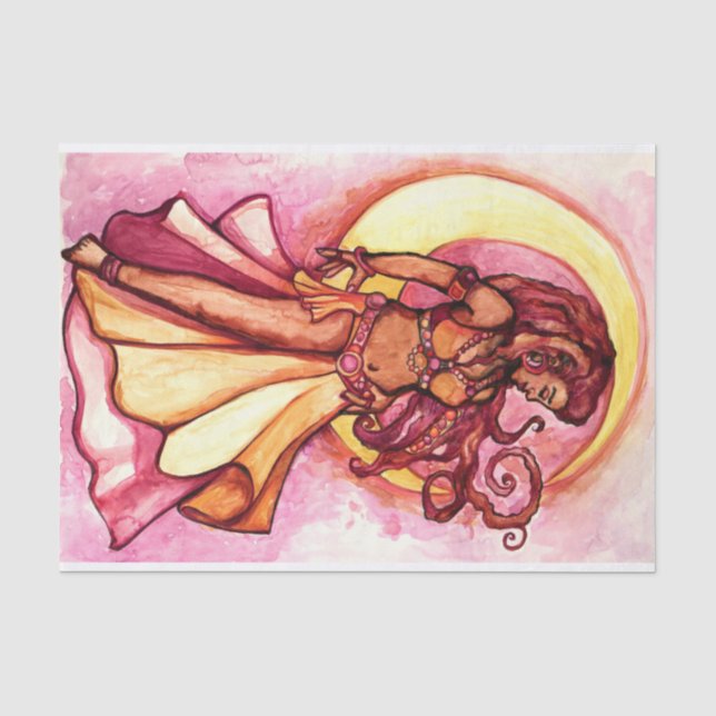Autumn Moon Goddess Belly Dancer Tissue Paper (Front)