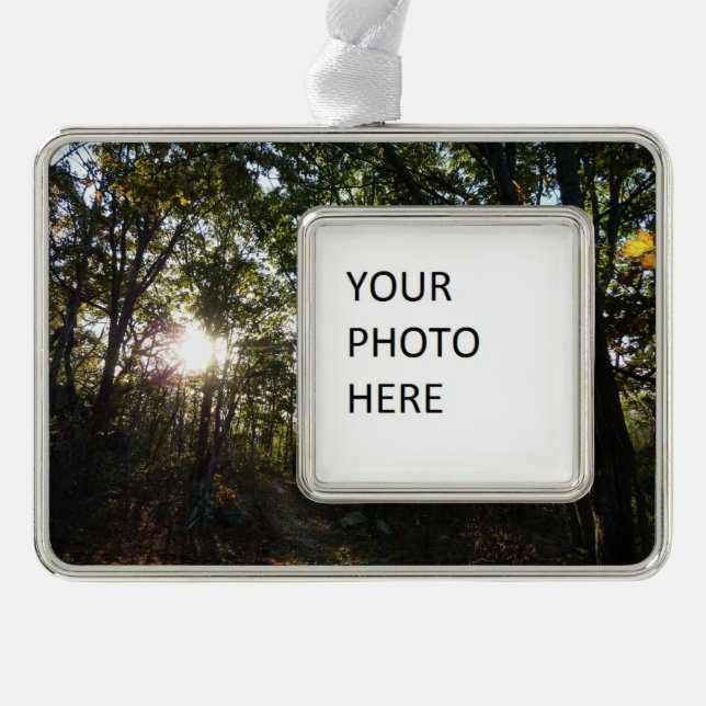 Autumn Morning at Shenandoah National Park Silver Plated Framed Ornament (Front)