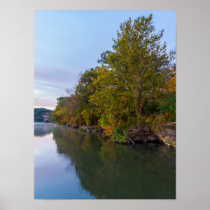 Autumn Morning Lake Springfield Poster