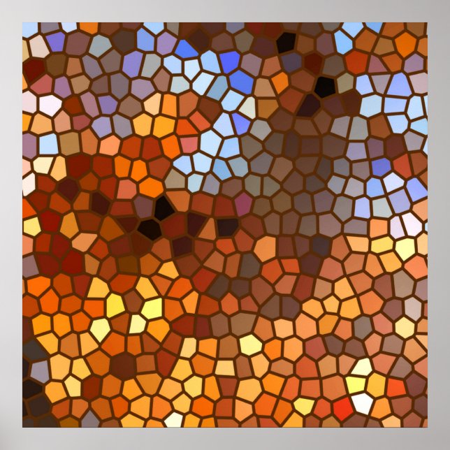 Autumn Mosaic Abstract Poster (Front)