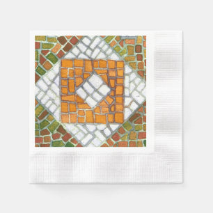 AUTUMN MOSAIC Coined Cocktail Paper Napkins
