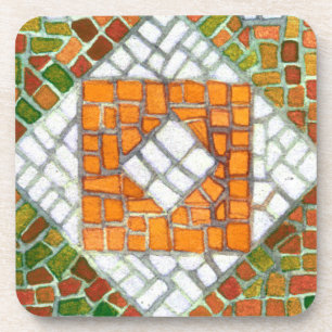 AUTUMN MOSAIC Hard Plastic Coasters