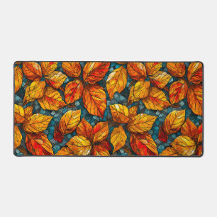Autumn mosaic pattern desk mat