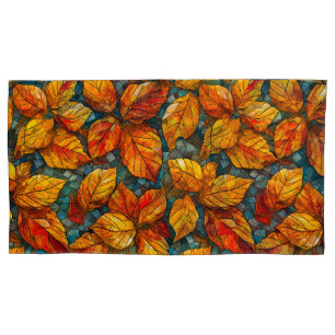 Autumn mosaic pattern pillowcase