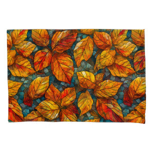 Autumn mosaic pattern pillowcase