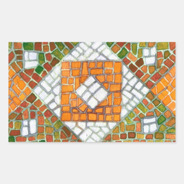 AUTUMN MOSAIC Rectangle Stickers (Front)