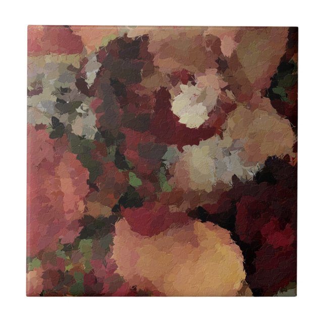 Autumn Mosaics Ceramic Tile (Front)