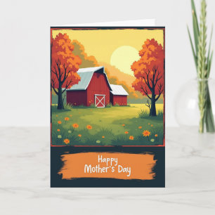 Autumn Mother Illustration Card