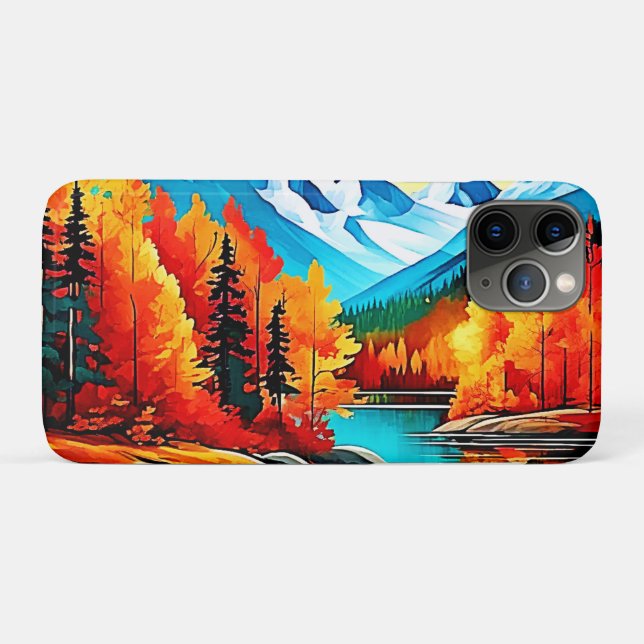 Autumn Mountain Lake Scene Case-Mate iPhone Case (Back (Horizontal))
